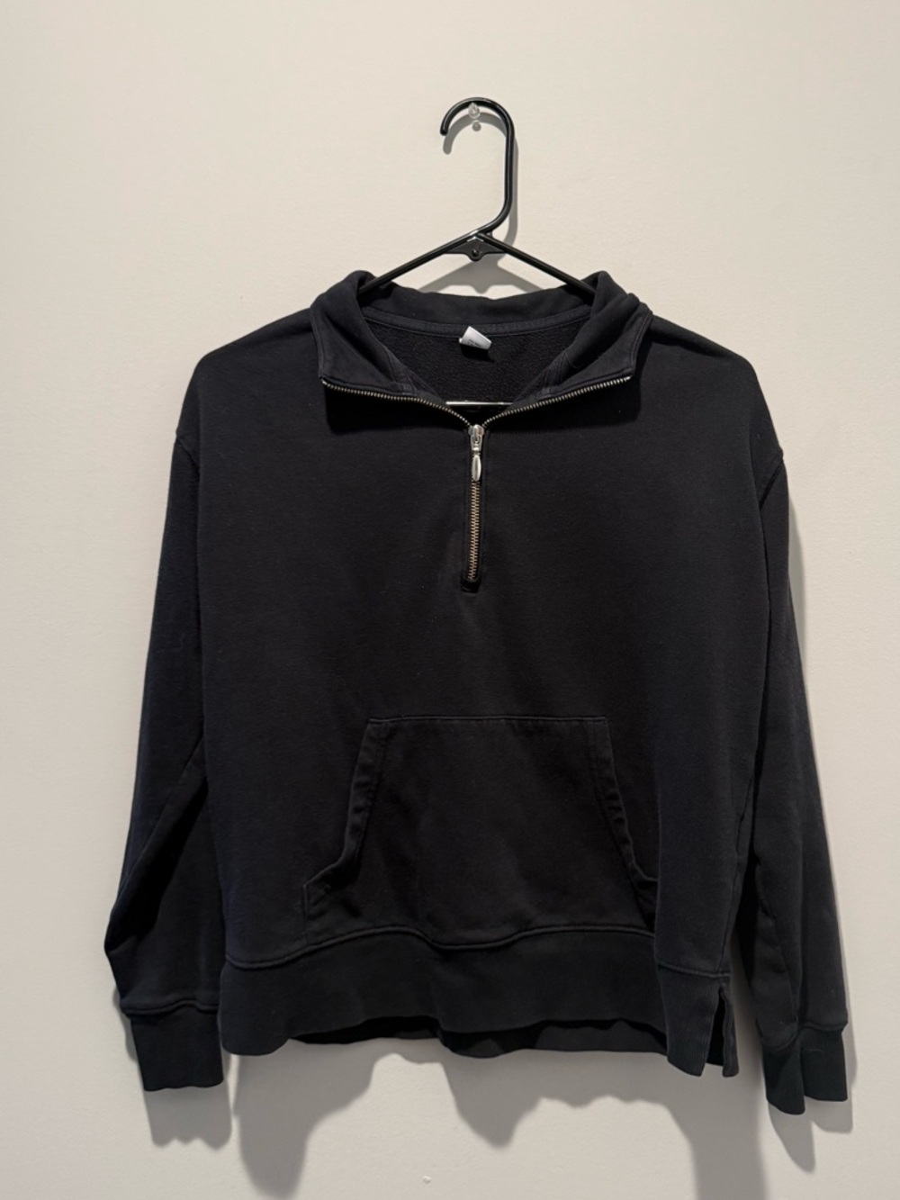 Old Navy Black Half-Zip Hoodie Sweatshirt